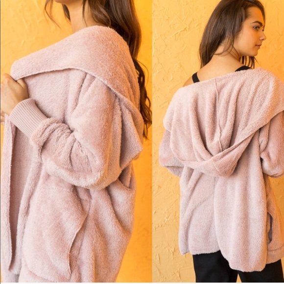 HAILEY MAUVE teddy bear Sherpa fleece jacket! - Picture 3 of 3